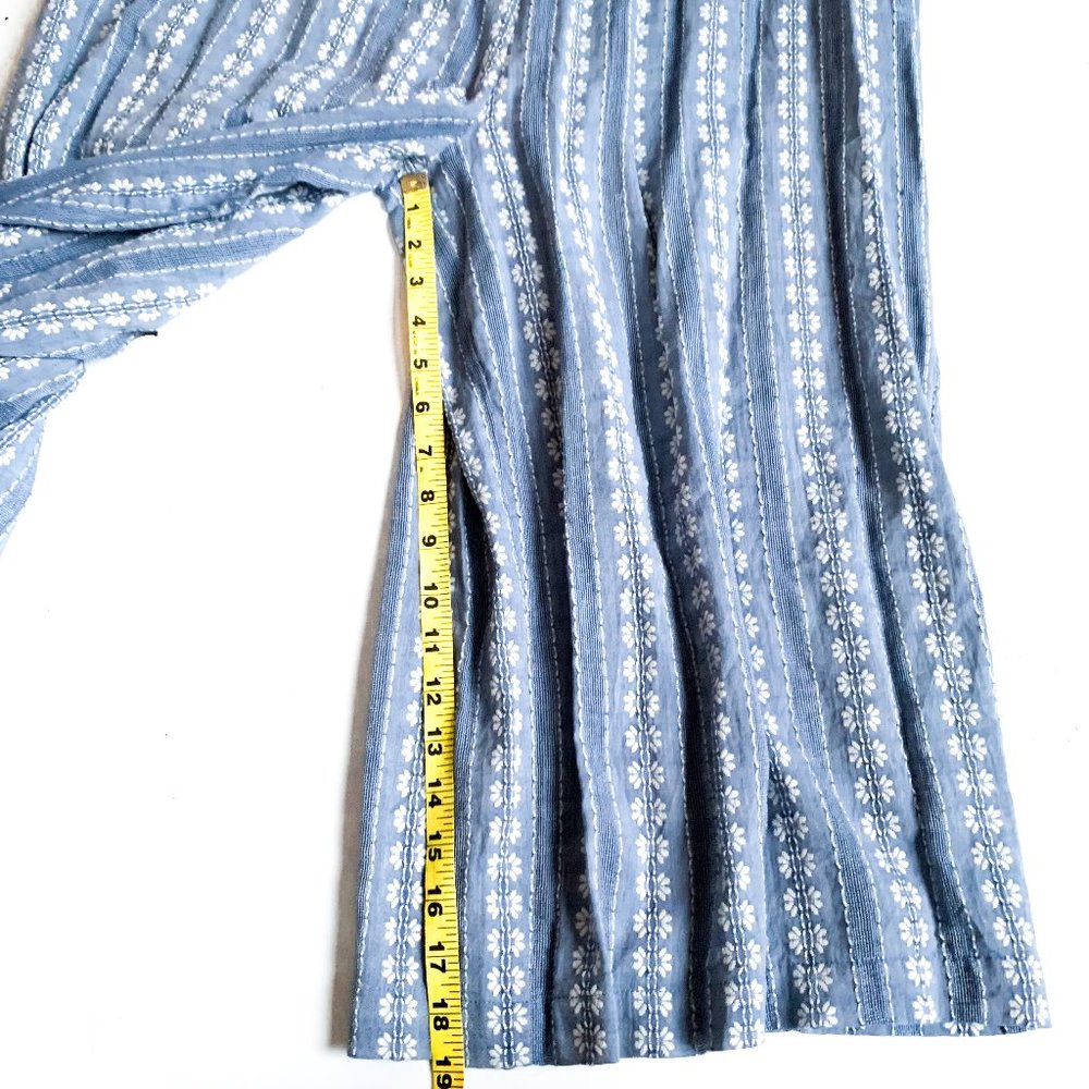 NWOT anthropologie dobby striped jumpsuit blue M - Picture 3 of 10